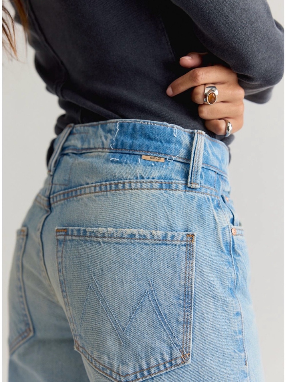 ❤️ Like New MOTHER The Reifler in Daydream sz27 💯 cotton rigid denim - Picture 2 of 16